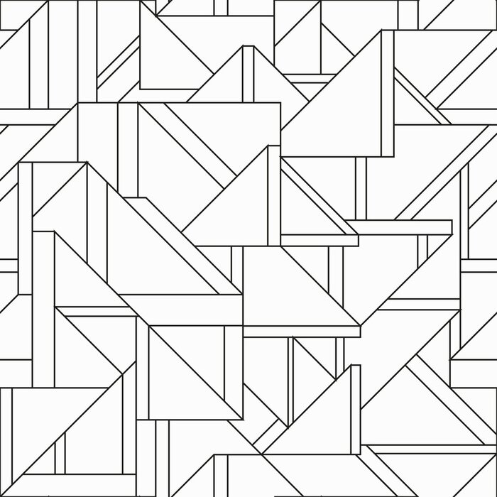 Poster  Motif triangulaire monochrome