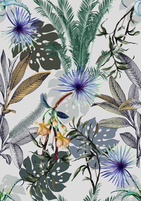 Poster  Motif tropical forêt exotique