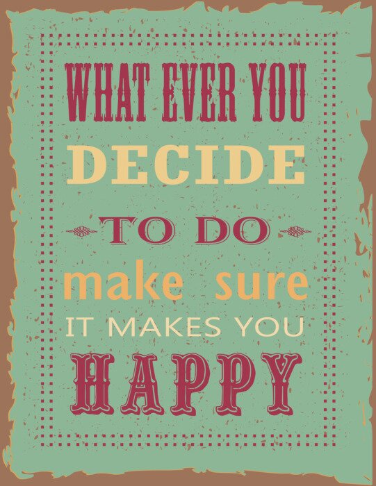 Poster  Motivation au bonheur