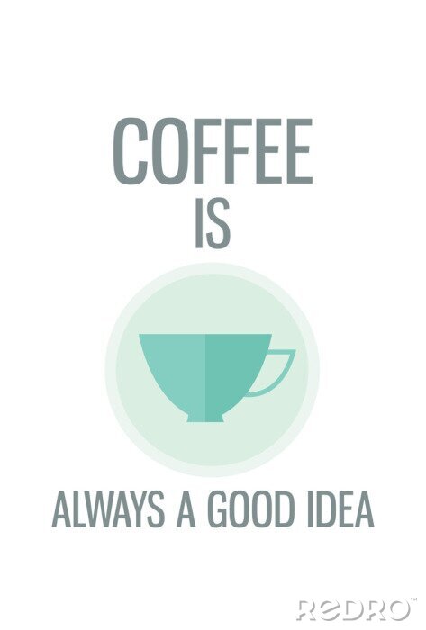 Poster  Motivation avec des graphismes de café modernes