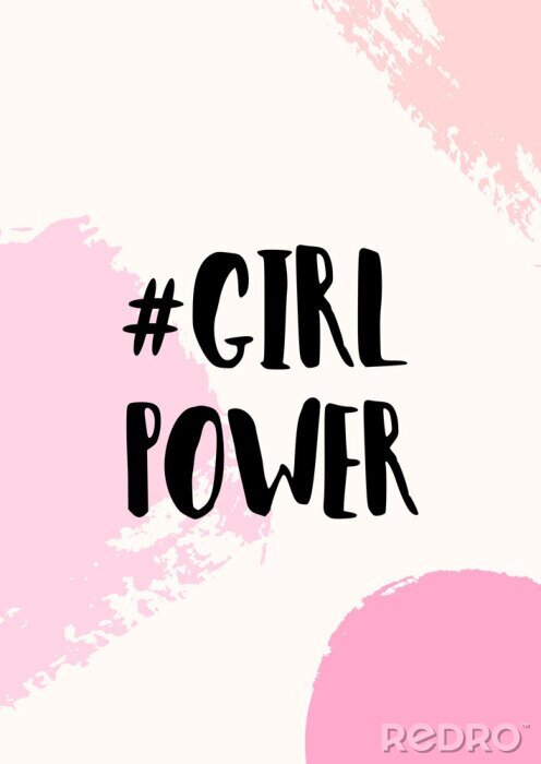 Poster  Motivation féministe avec hashtag