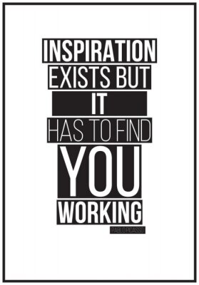Poster  Motivation monochrome sur l'inspiration