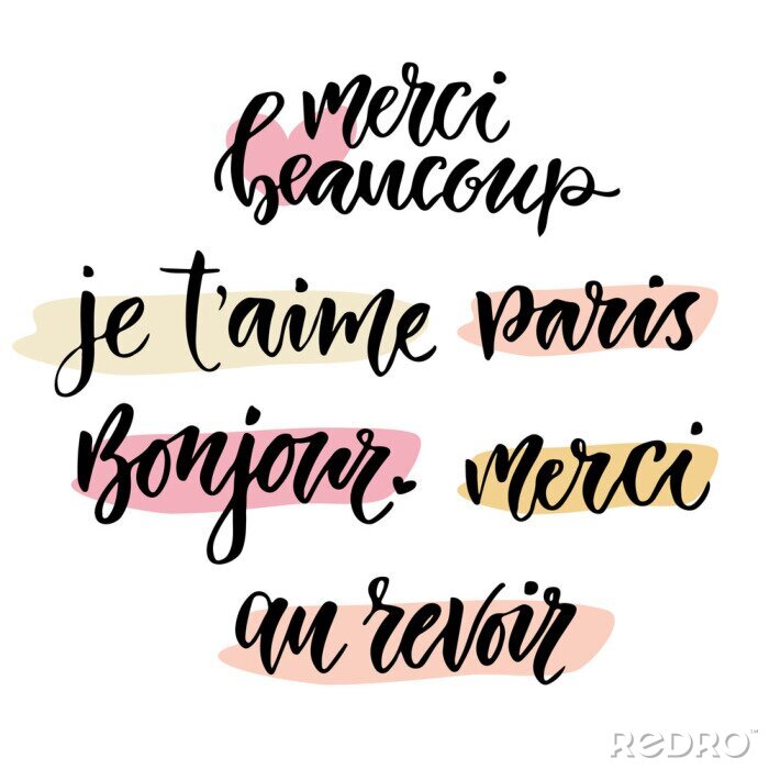Poster  Mots typographiques en français