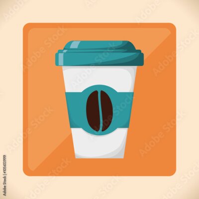 Poster  Mug à café à emporter style affiche