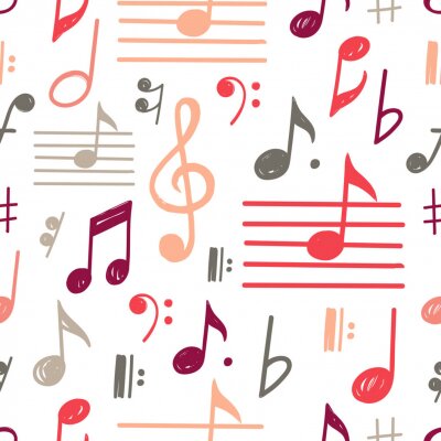 Music Notes Vector Seamless Pattern