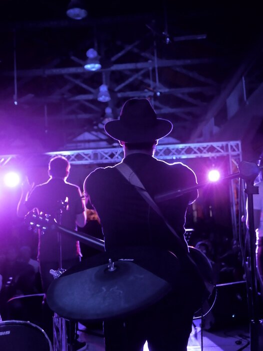 Poster  musical band on stage