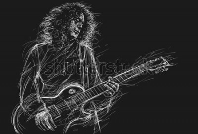 Poster  Musique et guitariste