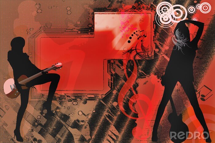 Poster  Musique et guitaristes