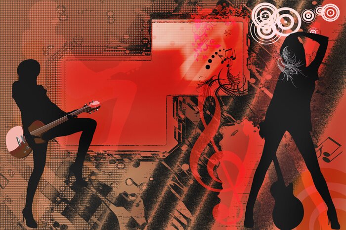 Poster  Musique et guitaristes