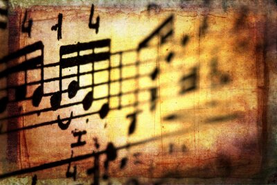 Musique et notes dans un style grunge