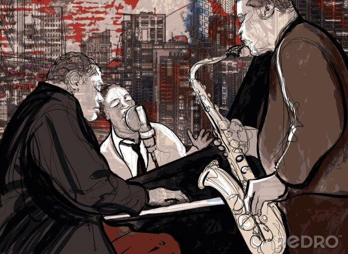 Poster  Musique rétro jazz