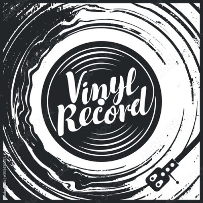 Poster  Musique sur un disque vinyle