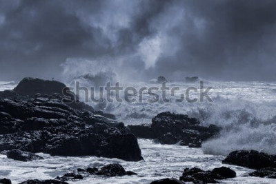 Poster  Nature et paysages de la mer orageuse