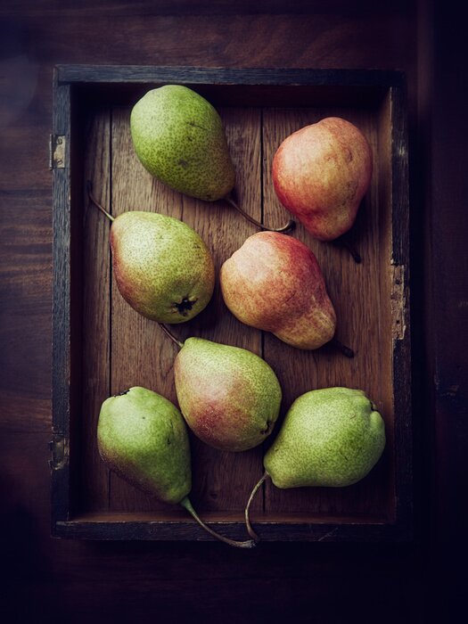 Poster  Nature morte aux pommes sur bois