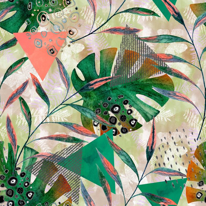 Poster  Nature tropicale peinte