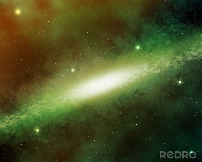 Poster  Nébuleuse planétaire brillant dans l'univers