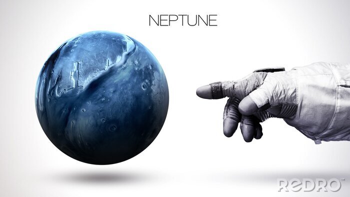 Poster  Neptune - Planète du système solaire de haute qualité à haute résolution. Toutes les planètes disponibles. Cette image est fournie par la NASA
