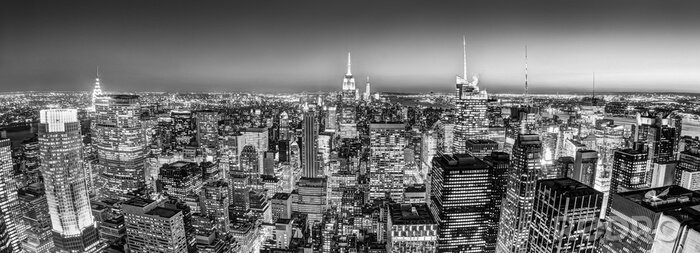 Poster  New York City Manhattan skyline du centre-ville.
