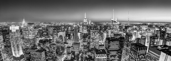 Poster  New York City Manhattan skyline du centre-ville.