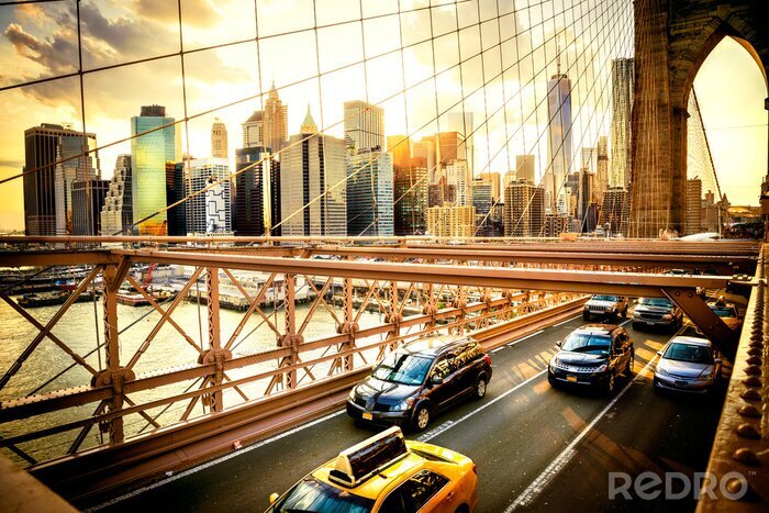 Poster  New York City, Pont de Brooklyn horizon
