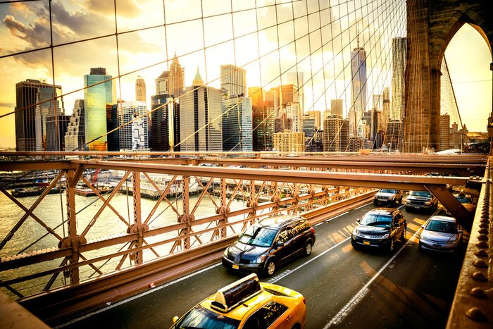Poster  New York City, Pont de Brooklyn horizon