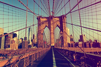 Poster  New York et le pont de Brooklyn