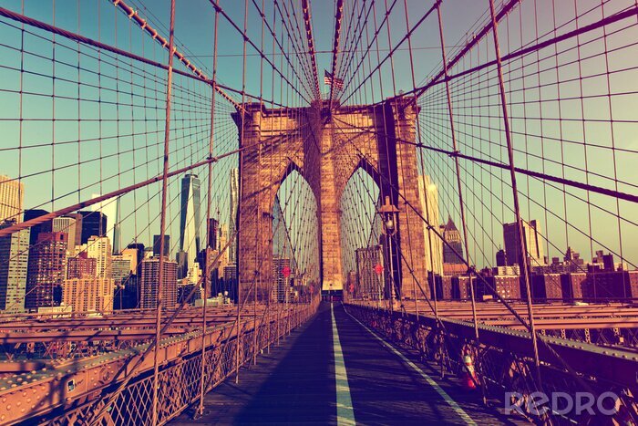 Poster  New York et le pont de Brooklyn