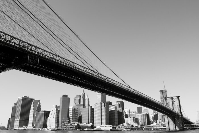 Poster  New York et le pont de Manhattan