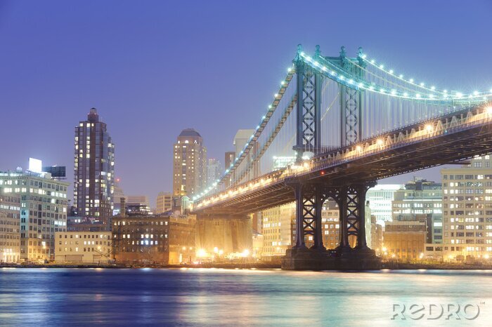 Poster  New York et Manhattan Bridge
