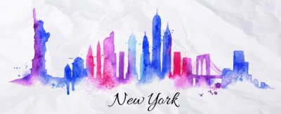 Poster  New York Manhattan à l'aquarelle