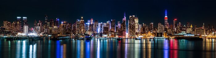 Poster  New York Midtown panorama par nuit