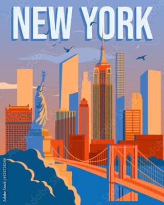Poster  New York rétro
