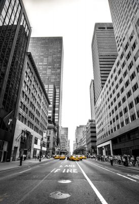 New York taxi au milieu de la rue