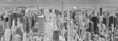Noir, blanc, aérien, vue, Manhattan, NYC