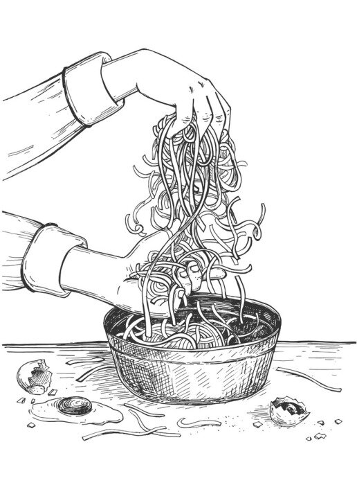 Poster  Noodles and pasta making process