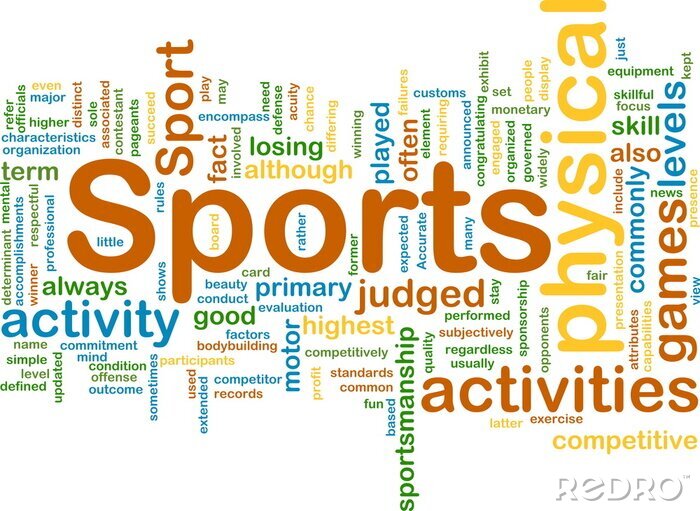 Poster  notion activités sportives de fond