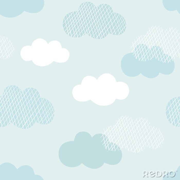 Poster  Nuages de style scandinave