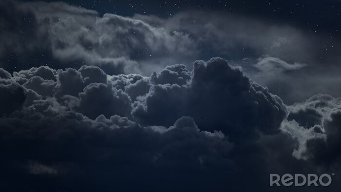 Poster  Nuages et ciel nocturne