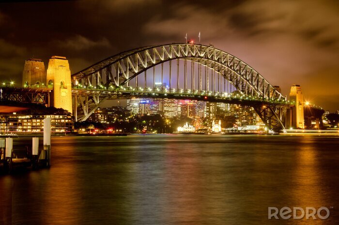 Poster  Nuageux Sydney et le Harbour Bridge