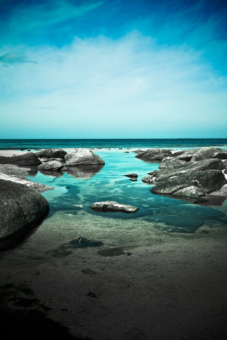 Poster  Océan et rochers d'azur