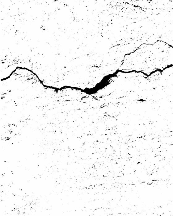 Poster  Oeuvre avec une fissure dans le mur