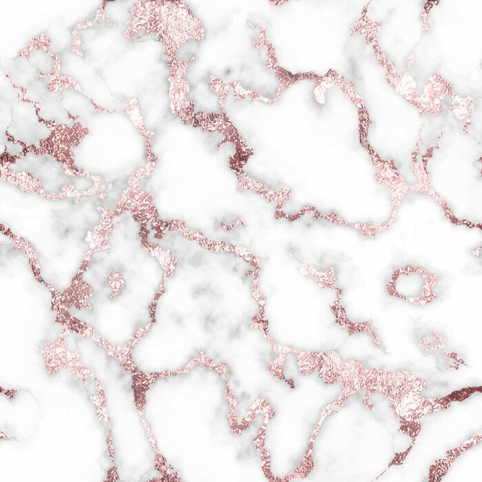 Poster  Or rose sur une texture de marbre