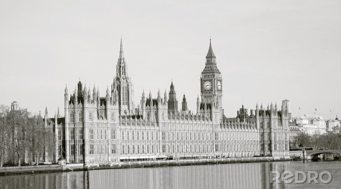 Poster  Palais à Londres bord du fleuve