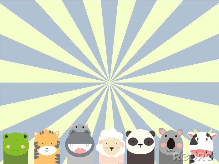 Poster  Panda de conte de fées parmi les animaux