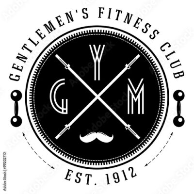 Poster  Panneau de salle de sport de style rétro