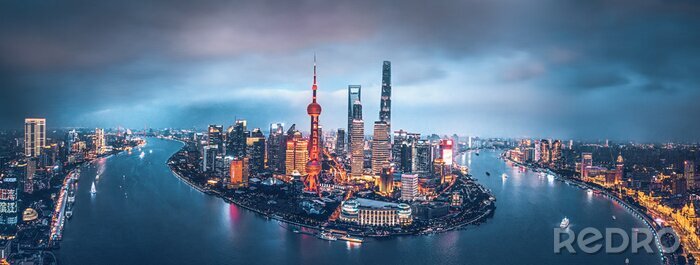 Poster  Panorama aérien de Shanghai