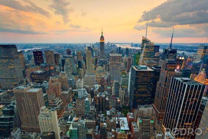 Poster  Panorama avec vue sur les immeubles