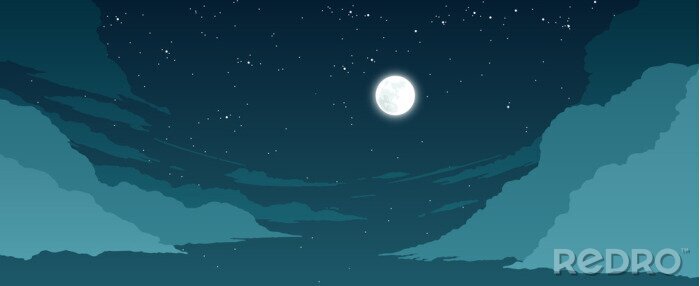 Poster  Panorama d'un ciel nocturne