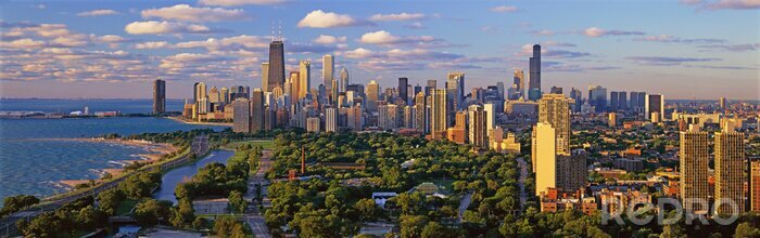 Poster  Panorama de Chicago et architecture de la ville