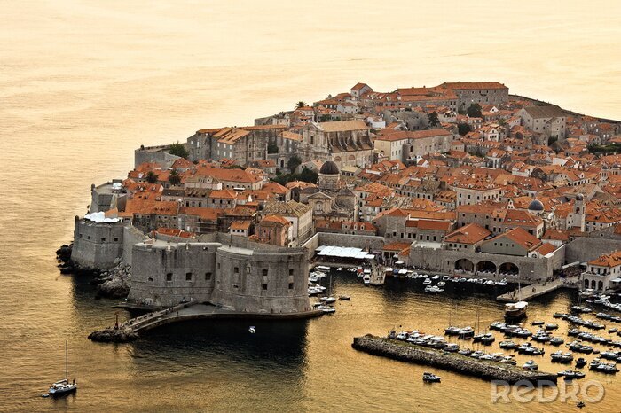 Poster  Panorama de Dubrovnik avec des maisons